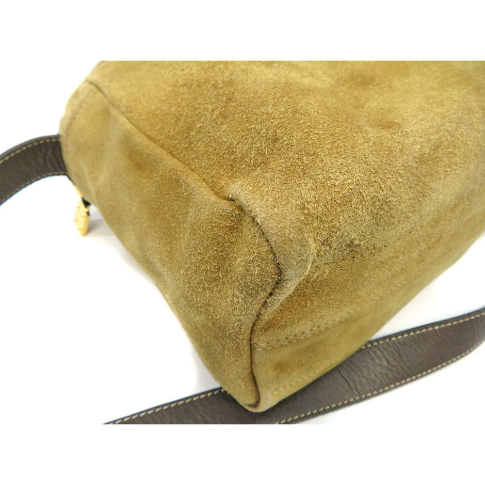 LOEWE suede shoulder bag brown logo leather - Picture 10 of 11